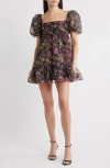 Likely Posh Babydoll Minidress In Multi