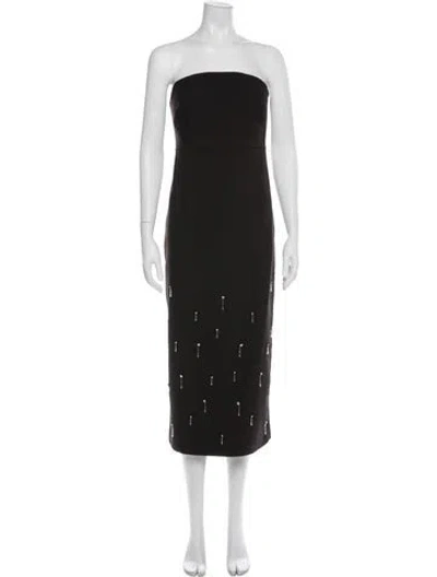 Pre-owned Likely Printed Midi Length Dress In Black