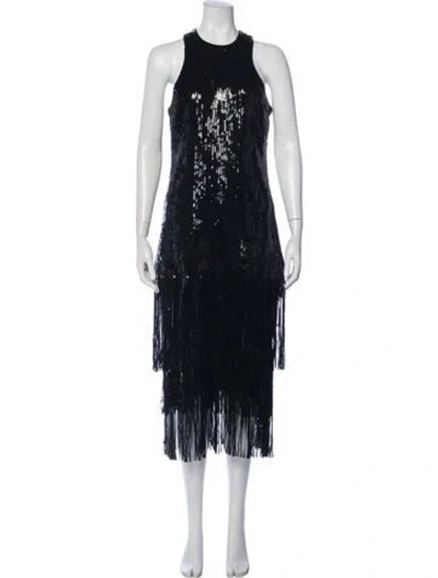 Pre-owned Likely Printed Midi Length Dress In Blue