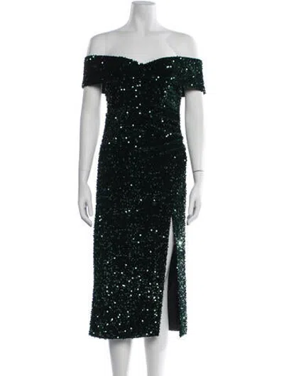 Pre-owned Likely Printed Midi Length Dress W/ Tags In Black