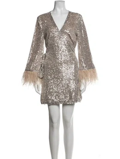 Pre-owned Likely Printed Mini Dress W/ Tags In Grey/neutrals