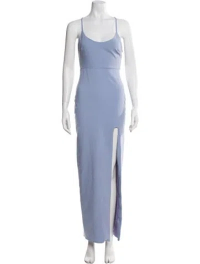 Pre-owned Likely Satin Long Dress In Blue