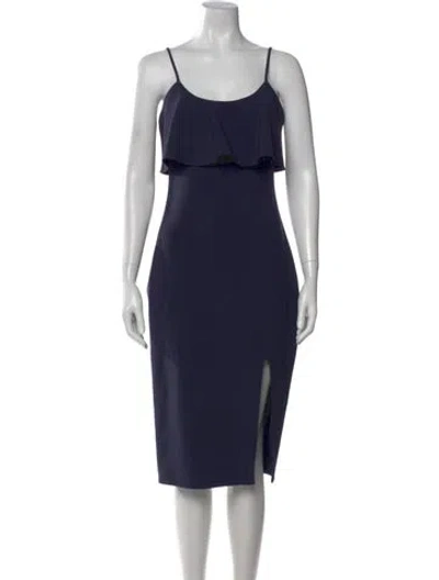 Pre-owned Likely Scoop Neck Knee-length Dress In Blue
