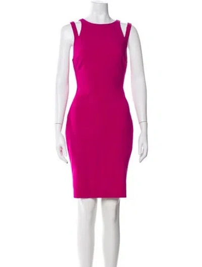 Pre-owned Likely Scoop Neck Knee-length Dress In Pink