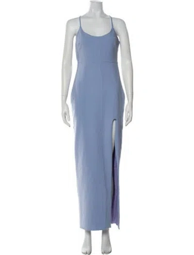 Pre-owned Likely Scoop Neck Long Dress In Blue