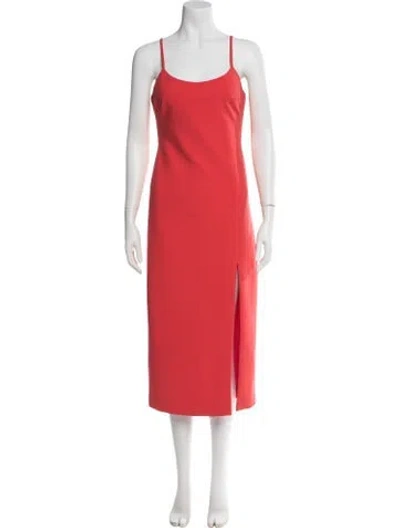 Pre-owned Likely Scoop Neck Midi Length Dress In Pink