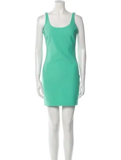 Pre-owned Likely Scoop Neck Mini Dress In Green