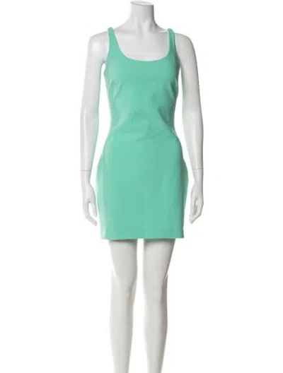 Pre-owned Likely Scoop Neck Mini Dress In Green