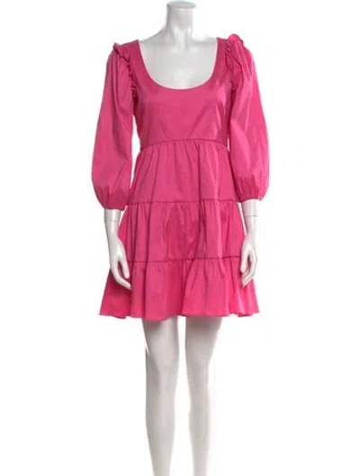Pre-owned Likely Scoop Neck Mini Dress In Pink