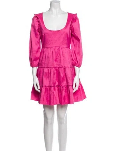 Pre-owned Likely Scoop Neck Mini Dress In Pink