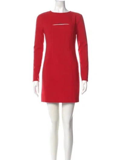 Pre-owned Likely Scoop Neck Mini Dress In Red