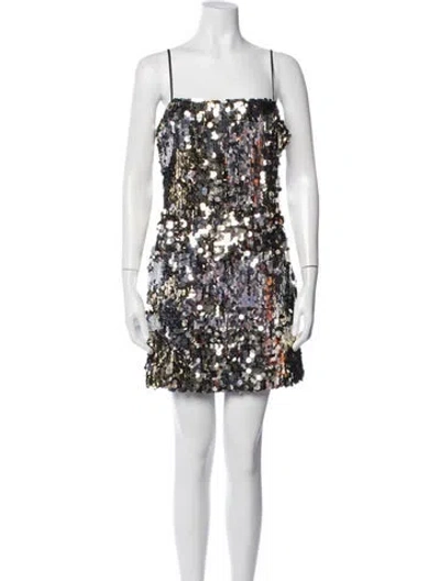 Pre-owned Likely Sequin Mini Dress In Gold