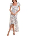 Likely Shondra Peplum Floral High-low Dress In Multi