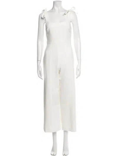 Pre-owned Likely Square Neckline Jumpsuit In Neutrals/white
