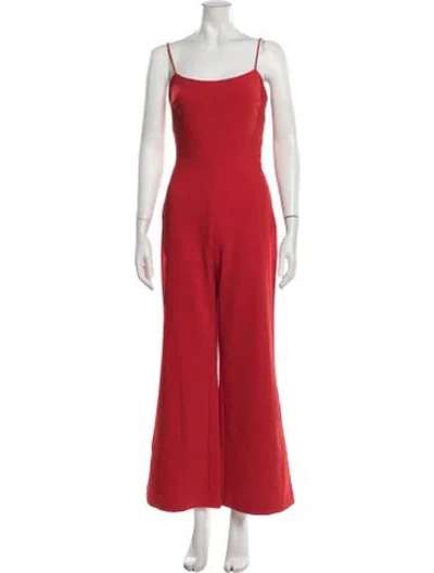 Pre-owned Likely Square Neckline Jumpsuit In Red