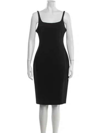 Pre-owned Likely Square Neckline Knee-length Dress In Black