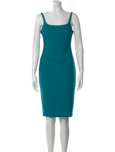 Pre-owned Likely Square Neckline Knee-length Dress In Blue