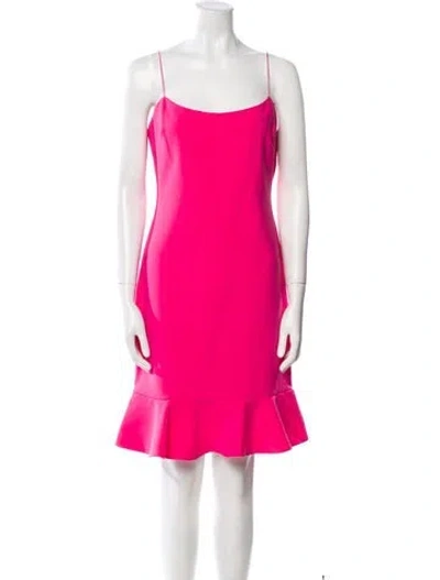Pre-owned Likely Square Neckline Knee-length Dress In Pink