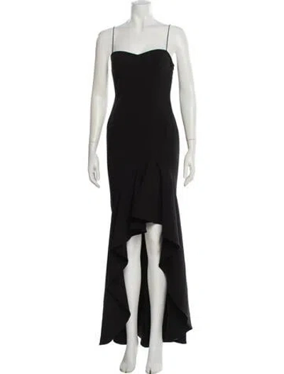 Pre-owned Likely Square Neckline Long Dress In Black
