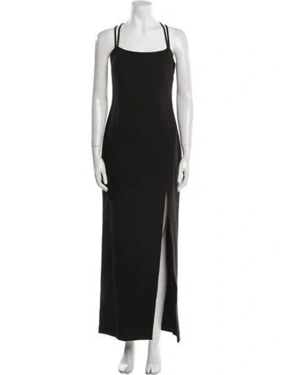 Pre-owned Likely Square Neckline Long Dress In Black
