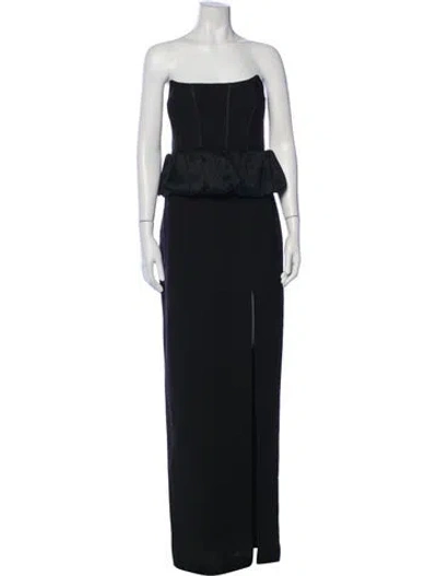 Pre-owned Likely Square Neckline Long Dress In Black