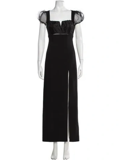 Pre-owned Likely Square Neckline Long Dress In Black