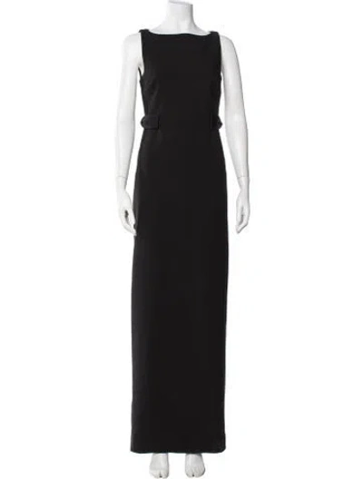 Pre-owned Likely Square Neckline Long Dress In Black