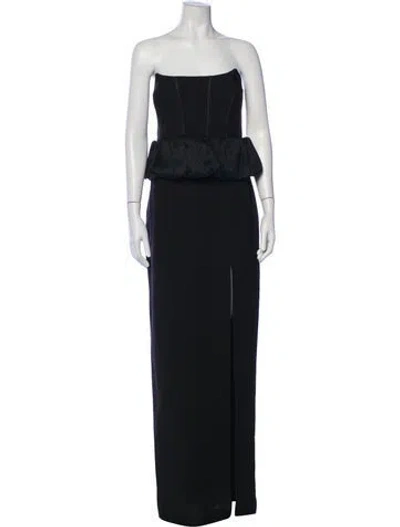 Pre-owned Likely Square Neckline Long Dress In Black