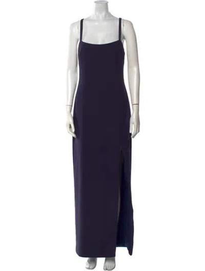 Pre-owned Likely Square Neckline Long Dress In Blue