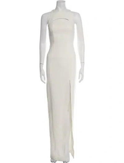 Pre-owned Likely Square Neckline Long Dress In Neutrals