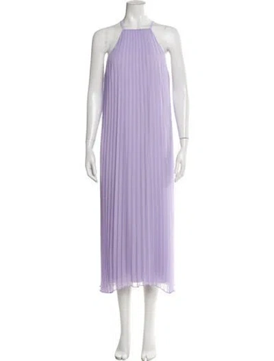 Pre-owned Likely Square Neckline Long Dress In Purple