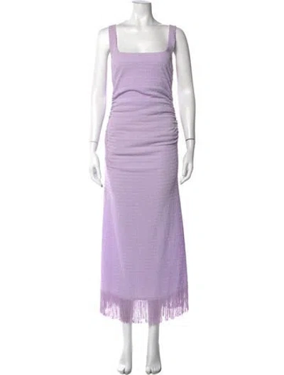 Pre-owned Likely Square Neckline Long Dress In Purple