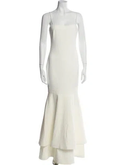 Pre-owned Likely Square Neckline Long Dress W/ Tags In Neutral