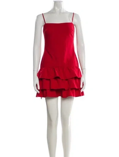 Pre-owned Likely Square Neckline Long Dress W/ Tags In Red