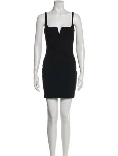 Pre-owned Likely Square Neckline Mini Dress In Black