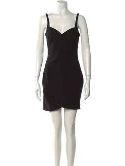 Pre-owned Likely Square Neckline Mini Dress In Black