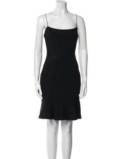 Pre-owned Likely Square Neckline Mini Dress In Black