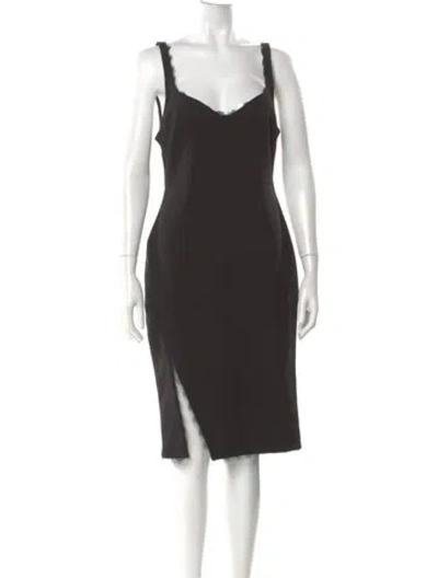 Pre-owned Likely Square Neckline Mini Dress In Black
