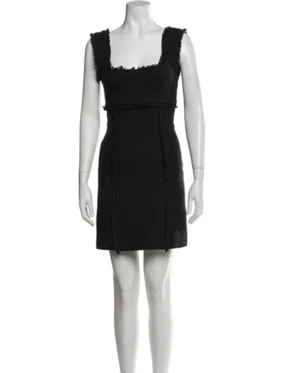 Pre-owned Likely Square Neckline Mini Dress In Black