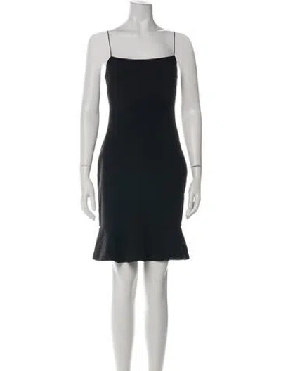 Pre-owned Likely Square Neckline Mini Dress In Black