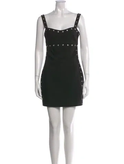 Pre-owned Likely Square Neckline Mini Dress In Black