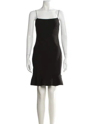 Pre-owned Likely Square Neckline Mini Dress In Black