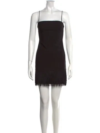 Pre-owned Likely Square Neckline Mini Dress In Black