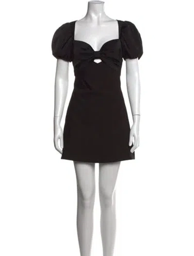 Pre-owned Likely Square Neckline Mini Dress In Black