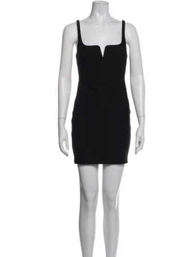 Pre-owned Likely Square Neckline Mini Dress In Black