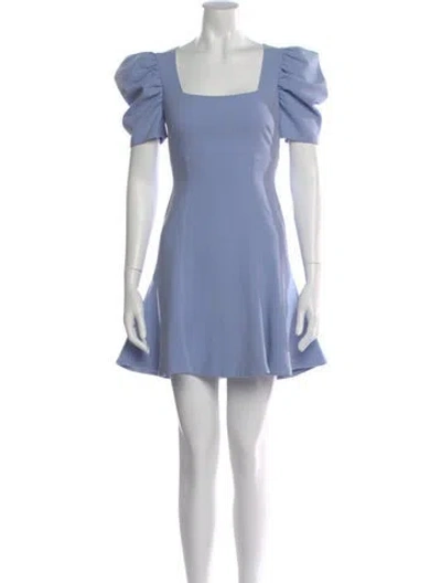 Pre-owned Likely Square Neckline Mini Dress In Blue