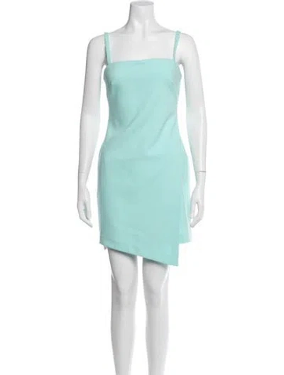Pre-owned Likely Square Neckline Mini Dress In Blue