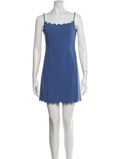 Pre-owned Likely Square Neckline Mini Dress In Blue