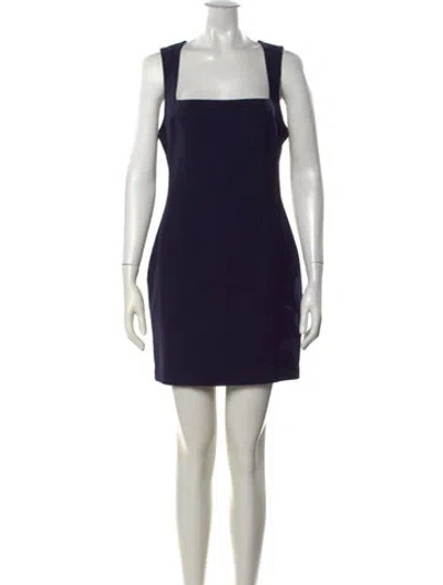 Pre-owned Likely Square Neckline Mini Dress In Blue