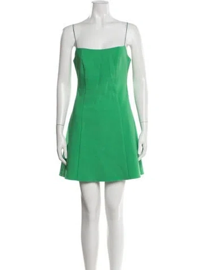 Pre-owned Likely Square Neckline Mini Dress In Green